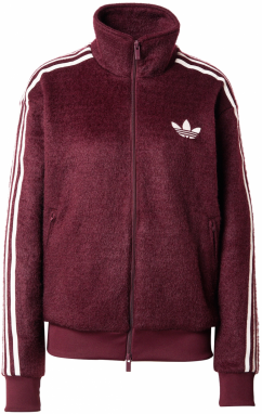 ADIDAS ORIGINALS Prechodná bunda  tmavohnedá / biela