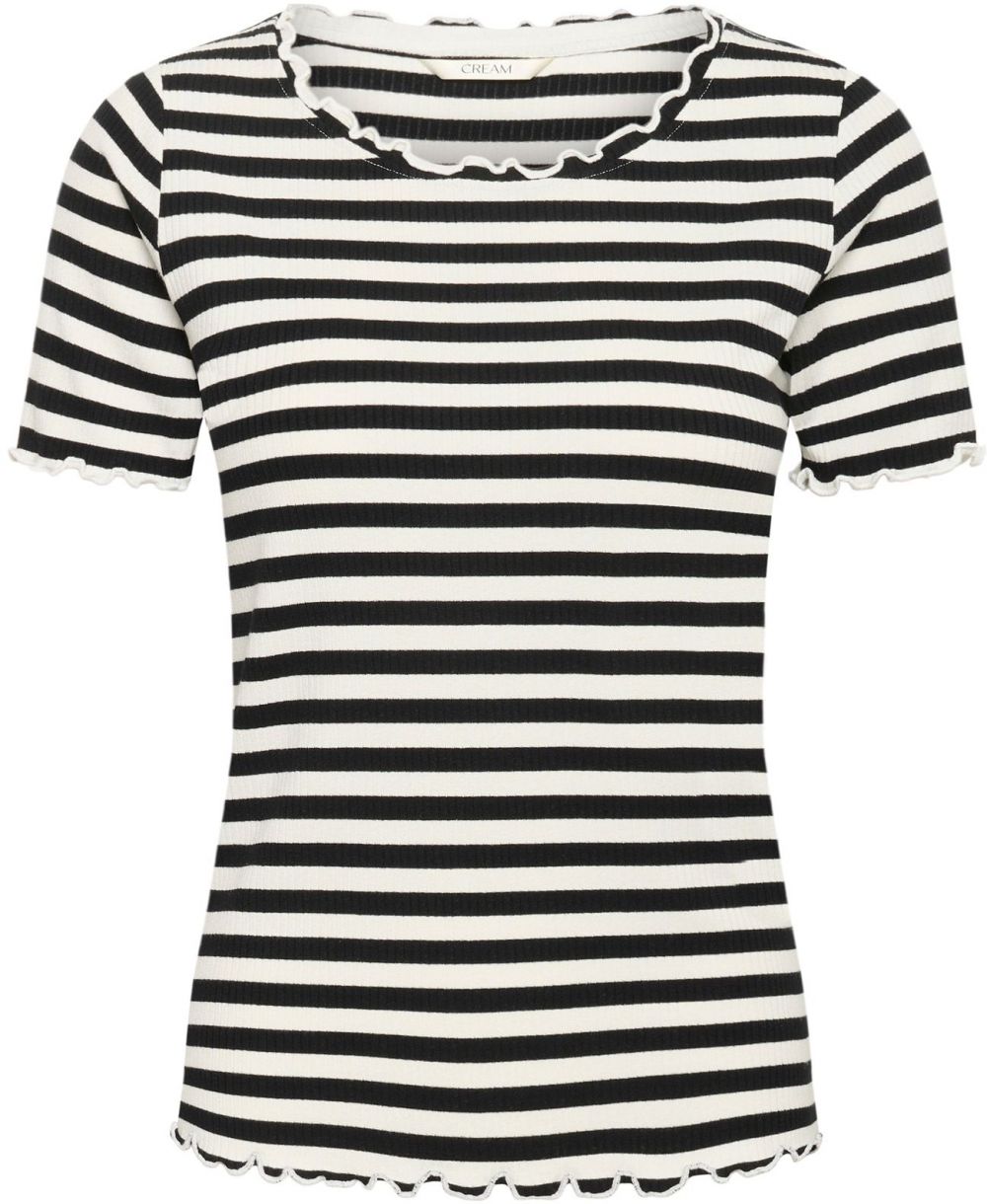 Cream Tričko 'CRRibba'  čierna / biela