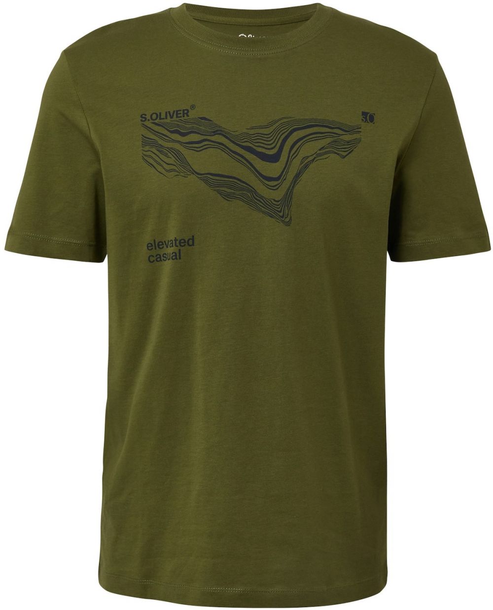 s.Oliver Tričko  tmavomodrá / olivová