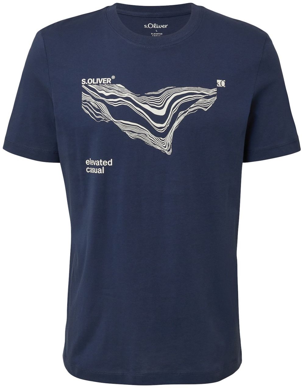 s.Oliver Tričko  námornícka modrá / biela