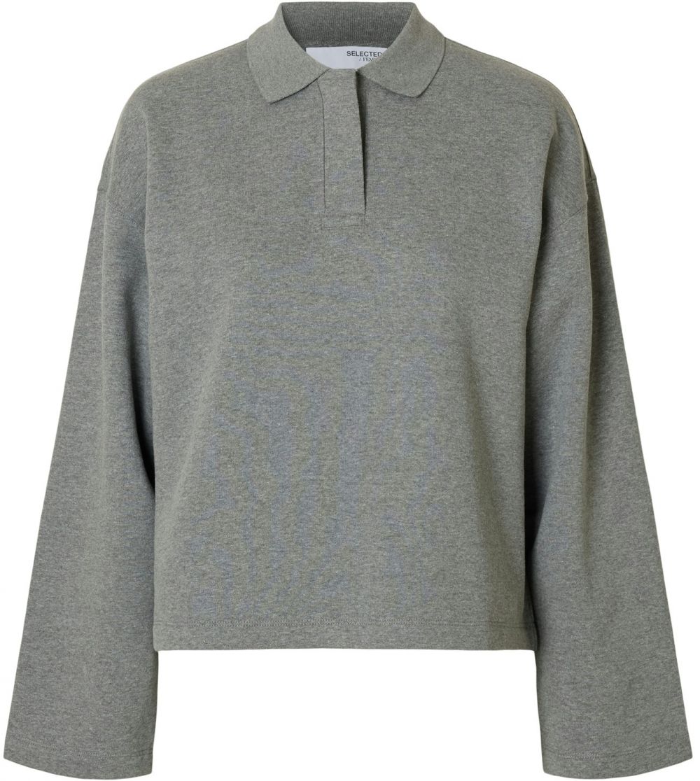 SELECTED Sveter 'SLFARI GIA'  sivá melírovaná