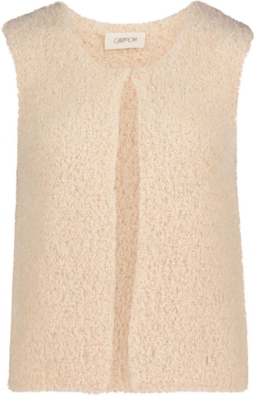 Cartoon Pletená vesta  krémová