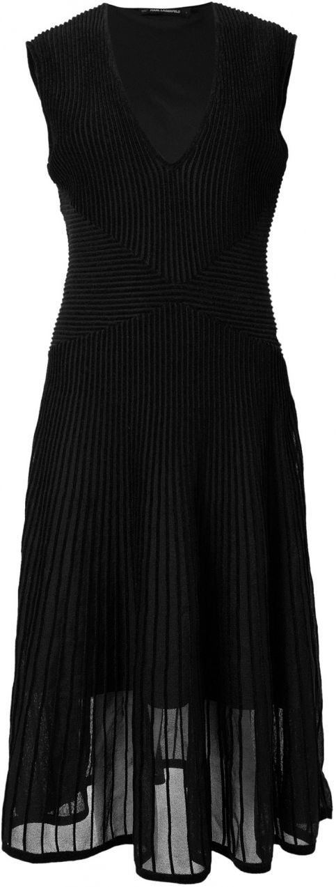Karl Lagerfeld Pletené šaty  čierna