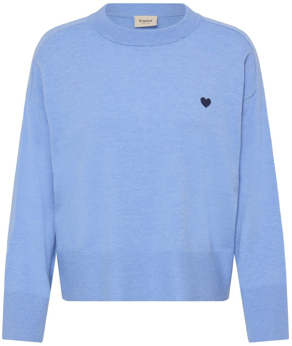 Fransa Sveter 'FRMELANI'  nebesky modrá / tmavomodrá