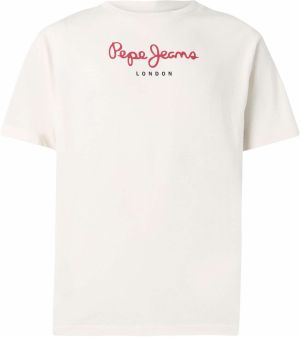 Pepe Jeans Tričko 'EGGO'  ružová / čierna / biela