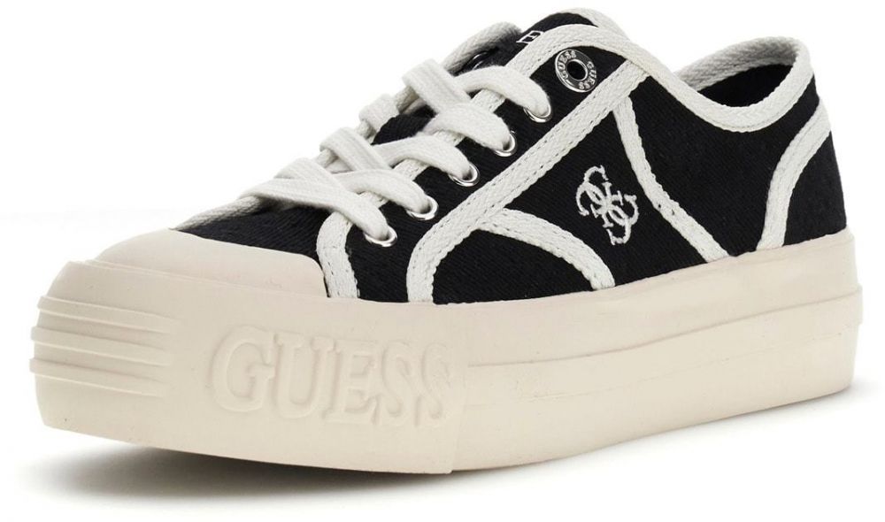 GUESS Nízke tenisky 'ISSAH'  čierna / biela