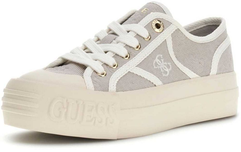 GUESS Nízke tenisky 'ISSAH'  piesková / sivá