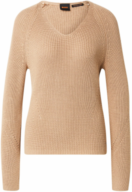 BOSS Sveter 'Fardellina'  svetlohnedá