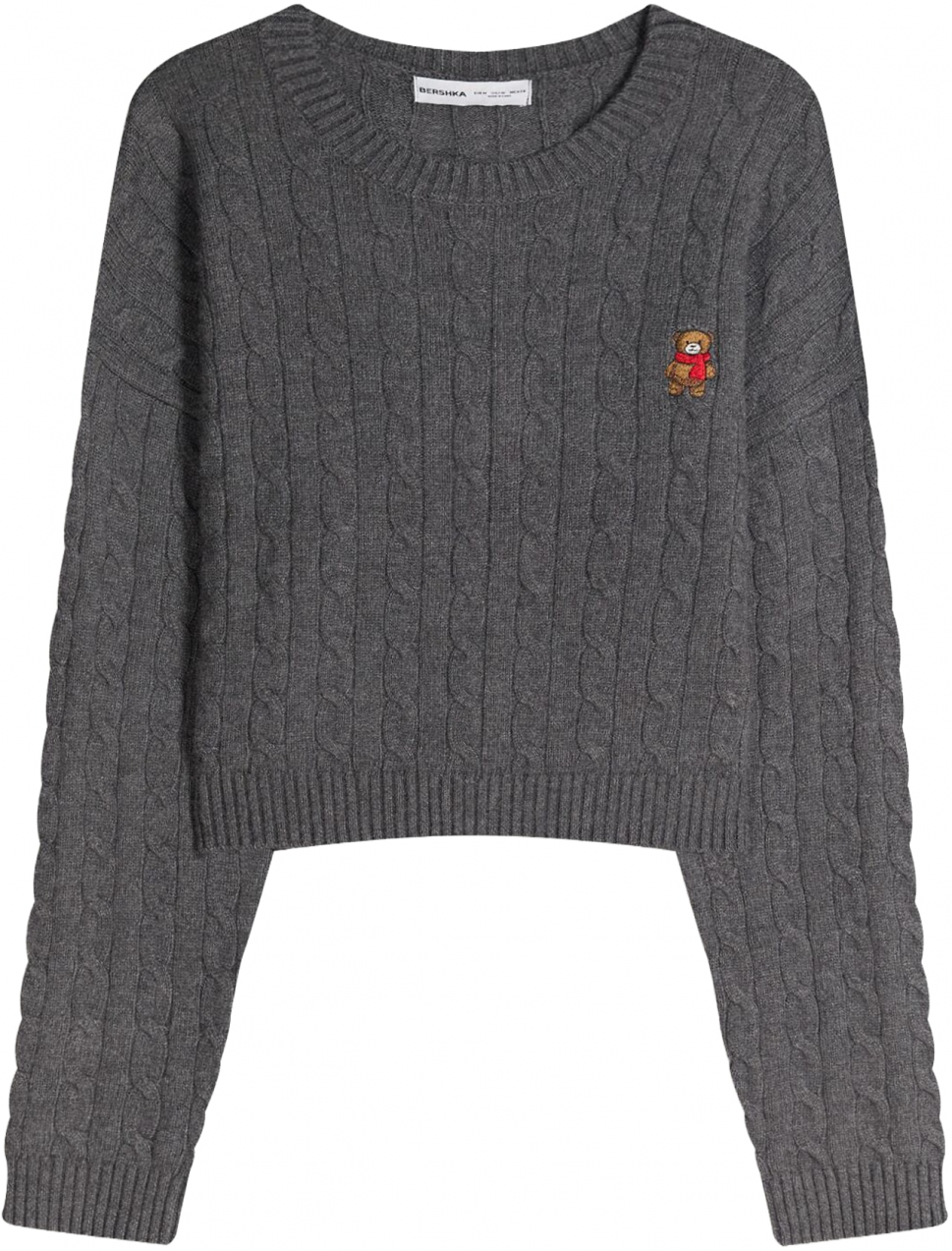 Bershka Sveter  tmavosivá