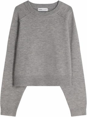 Bershka Sveter  sivá melírovaná