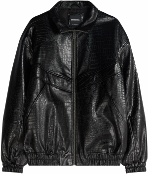 Bershka Prechodná bunda  čierna