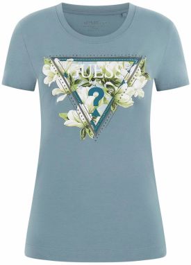 GUESS Tričko 'CAMELIA'  dymovo modrá / zelená / petrolejová / biela