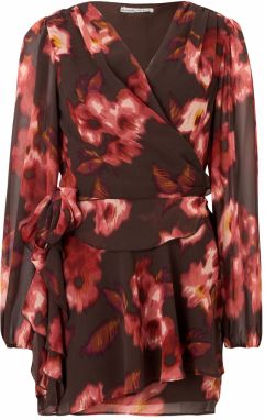 Abercrombie & Fitch Šaty  tmavohnedá / karí / červená / hrdzavo červená