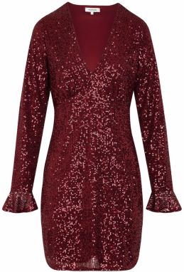 Morgan Kokteilové šaty '252-RDISCO'  farba lesného ovocia