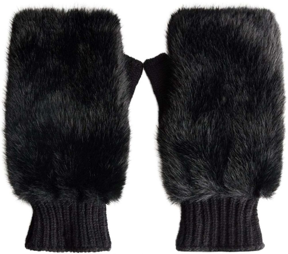 Bershka Rukavice s manžetou  čierna