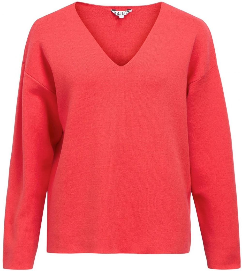 OBJECT Sveter 'OBJREYNARD'  svetločervená