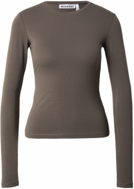 WEEKDAY Tričko  hnedá