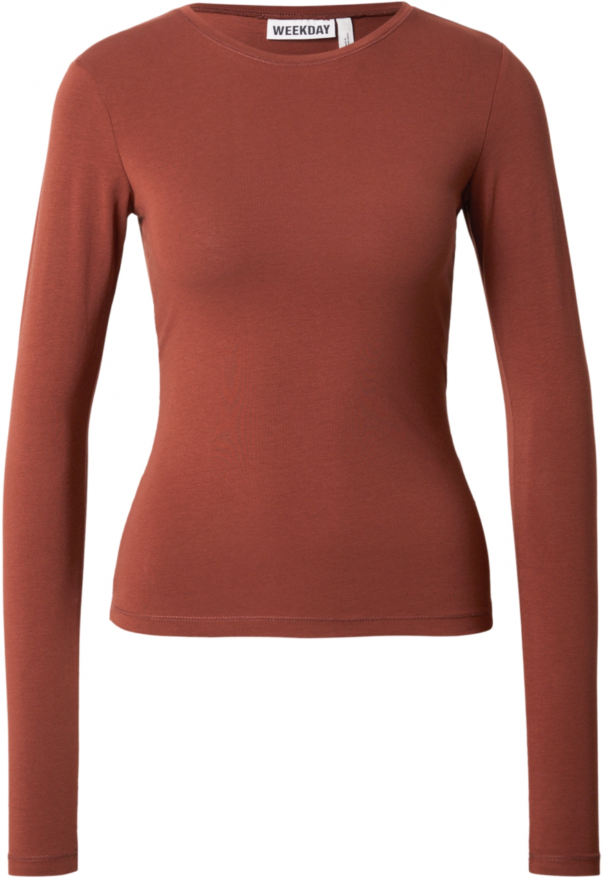 WEEKDAY Tričko  hrdzavohnedá