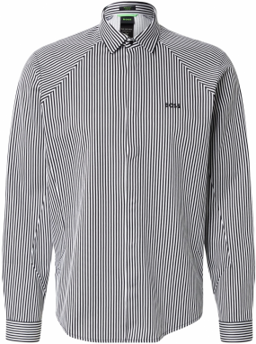 BOSS Košeľa 'Excurse'  námornícka modrá / biela