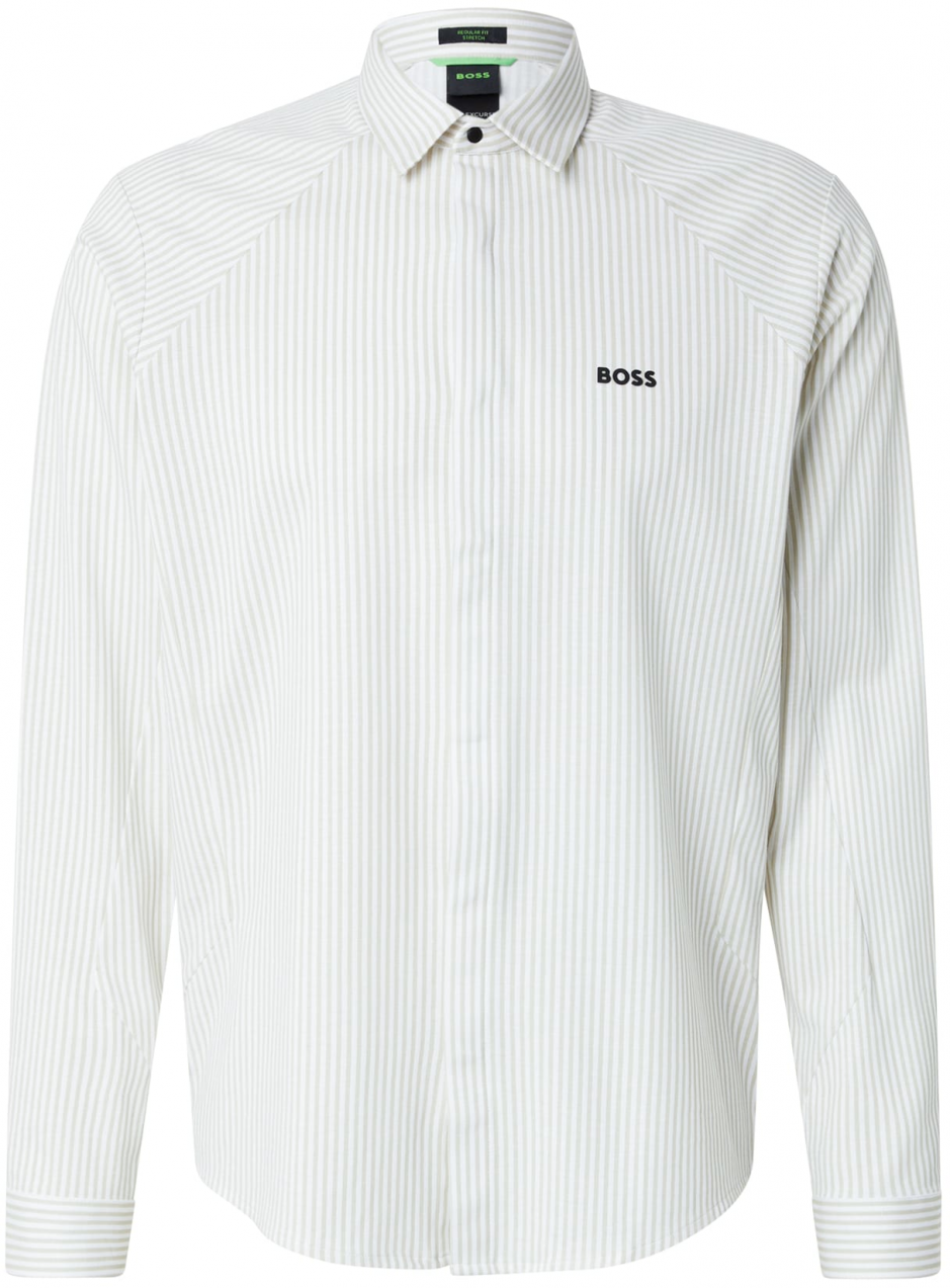 BOSS Košeľa 'Excurse'  béžová / čierna / biela