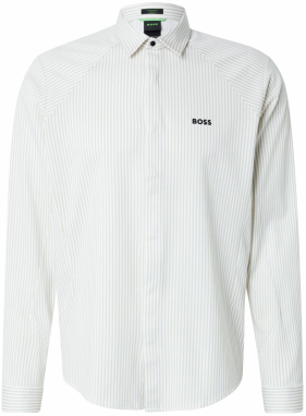 BOSS Košeľa 'Excurse'  béžová / čierna / biela