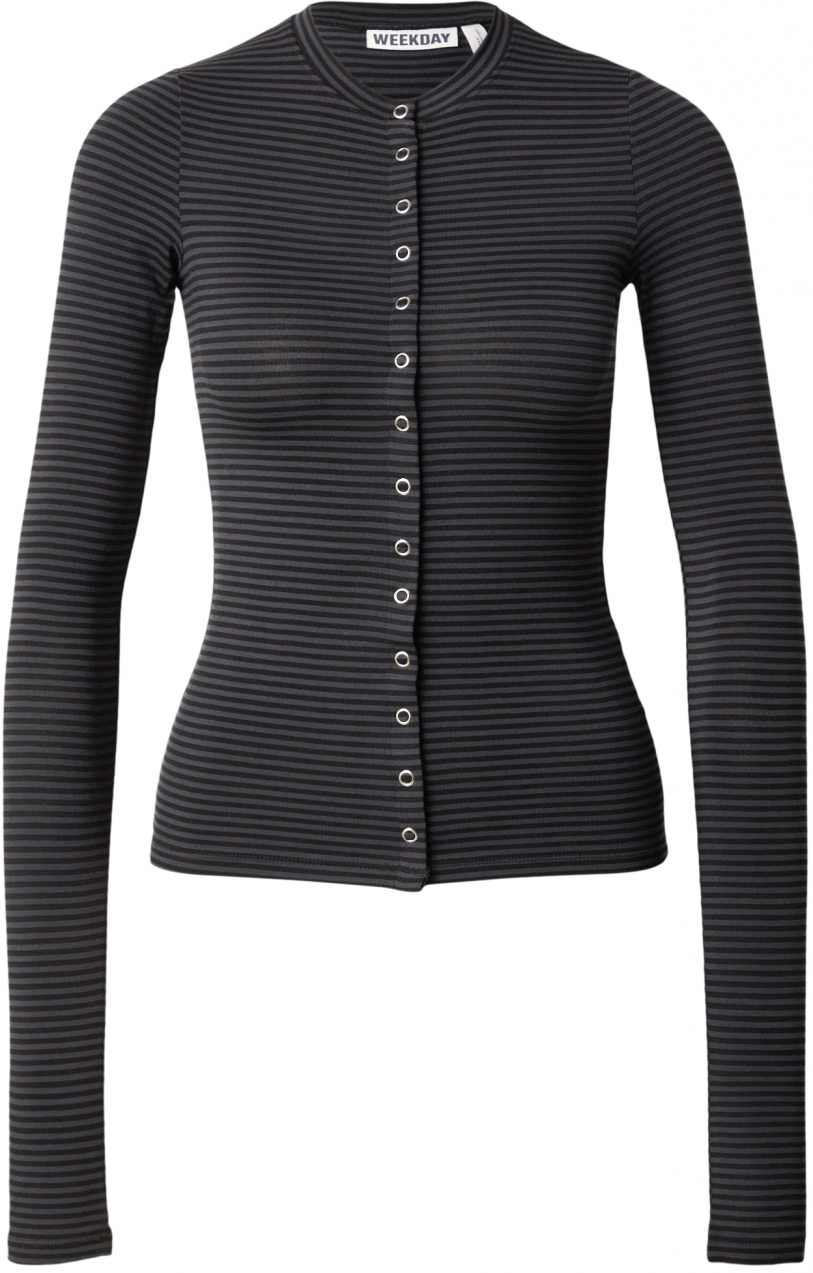 WEEKDAY Kardigán 'Mia'  tmavosivá / čierna