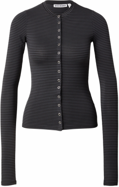 WEEKDAY Kardigán 'Mia'  tmavosivá / čierna