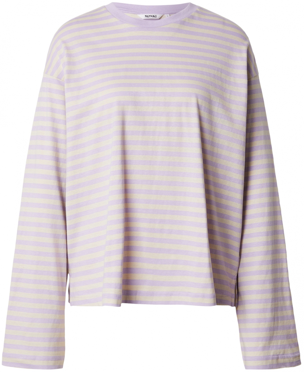 Monki Tričko  pastelovo žltá / orgovánová