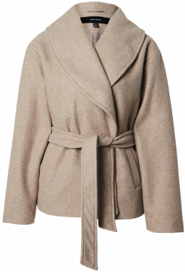 VERO MODA Prechodný kabát  béžová melírovaná