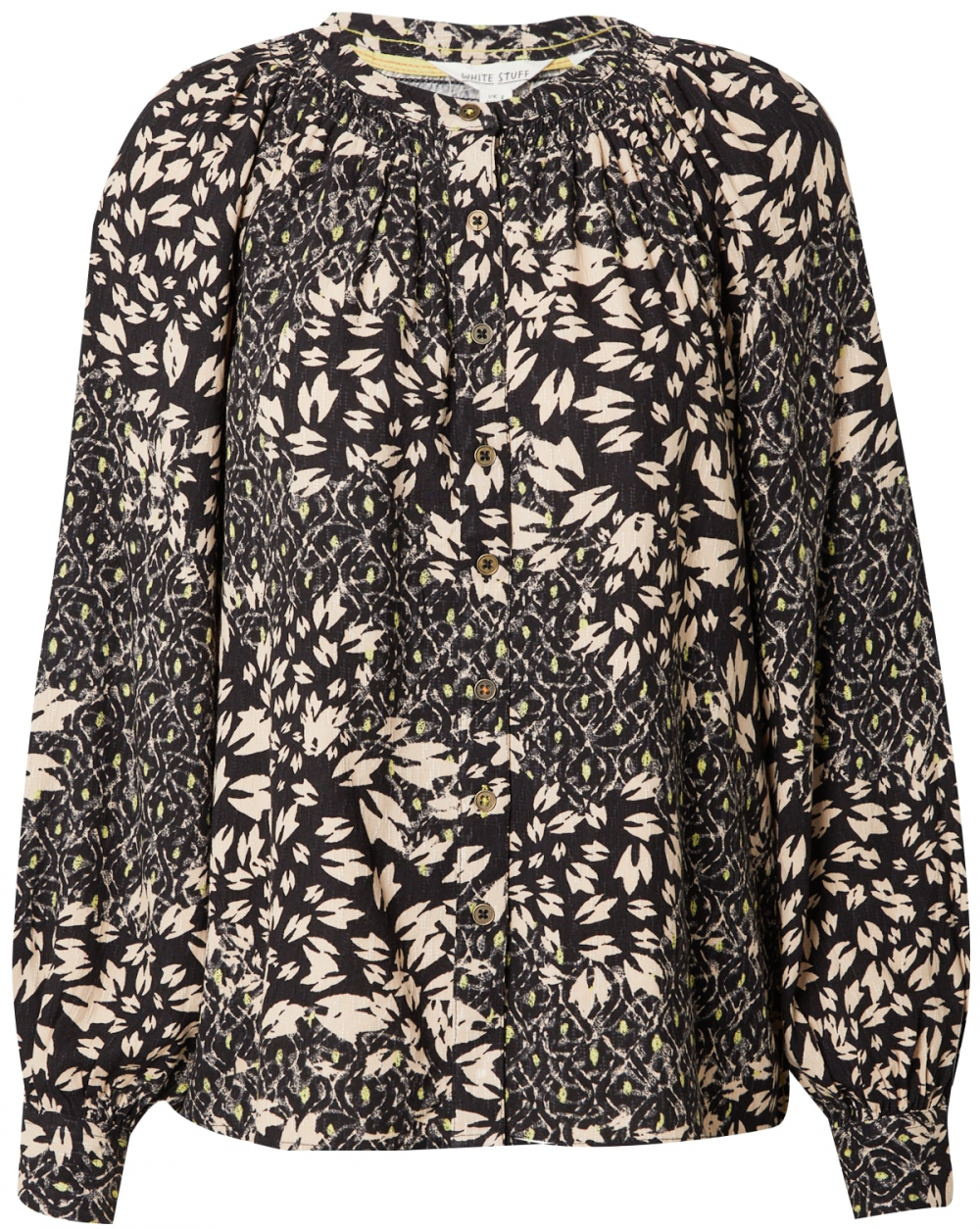 WHITE STUFF Blúzka 'Ari'  béžová / žltá / čierna