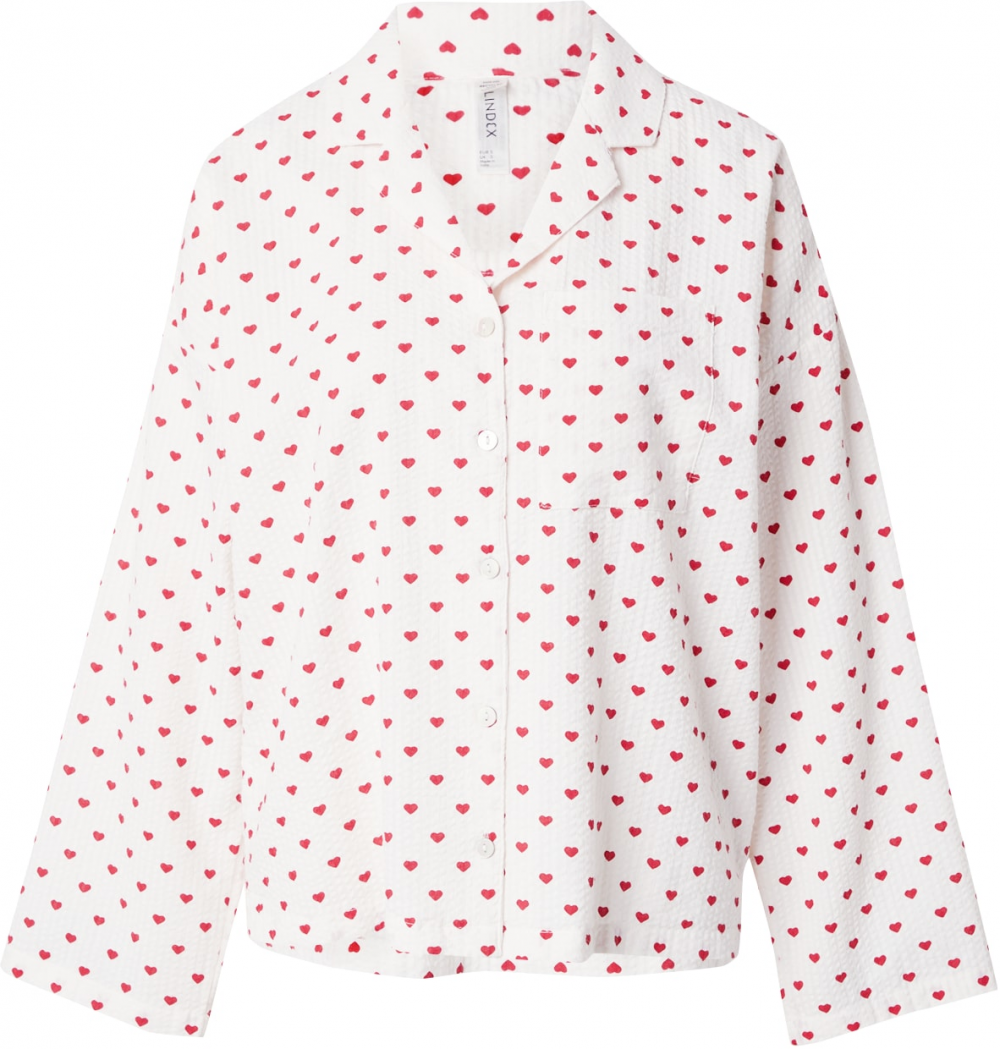 Lindex Pyžamo  červená / biela