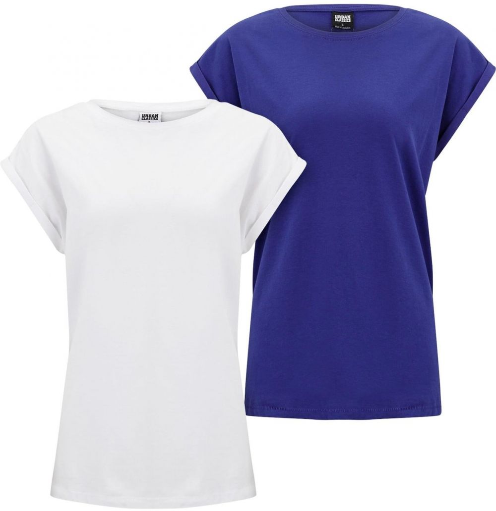 Urban Classics Tričko  modrá / biela