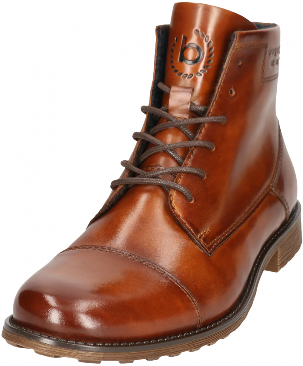 bugatti Šnurovacie čižmy  koňaková