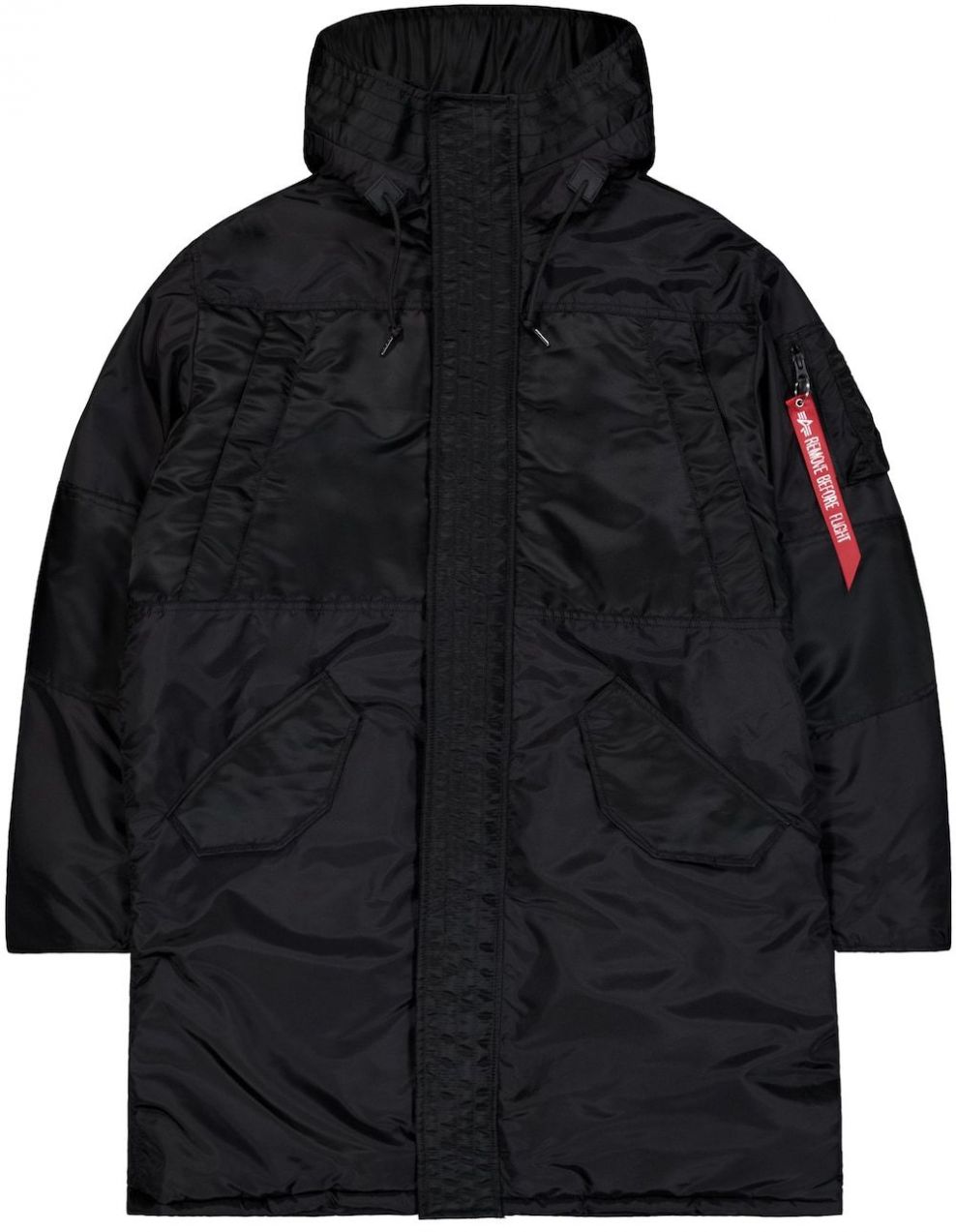 ALPHA INDUSTRIES Prechodná parka  červená / čierna / biela