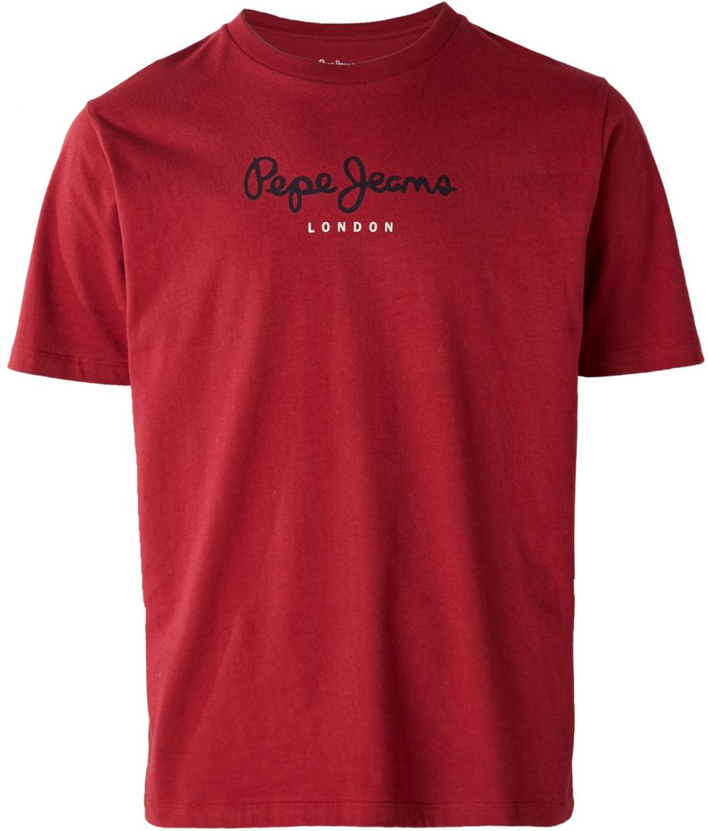 Pepe Jeans Tričko 'EGGO'  ohnivo červená / čierna / biela