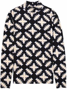 GARCIA Tričko  krémová / svetlomodrá / čierna