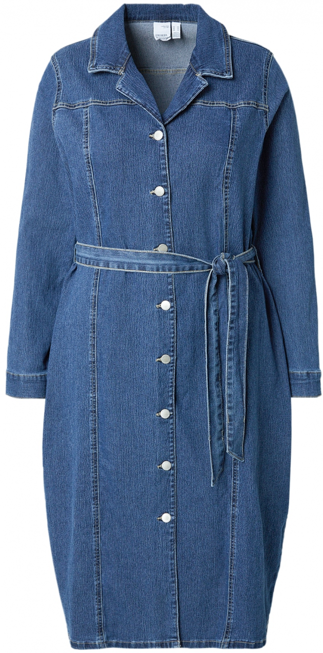 Vero Moda Curve Košeľové šaty 'VMCTelly'  modrá denim