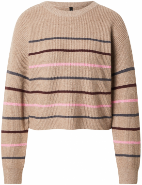 ONLY Sveter 'ONLIBI'  enciánová / čokoládová / brokátová / ružová