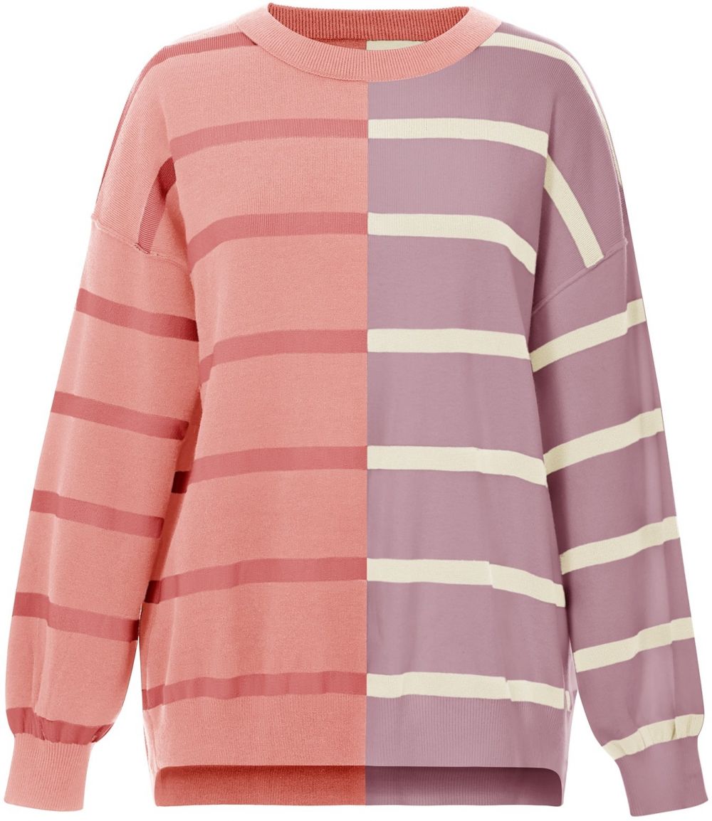 Imily Bela Mikina  béžová / fialová / ružová