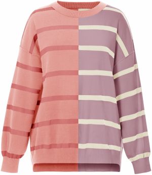 Imily Bela Mikina  béžová / fialová / ružová