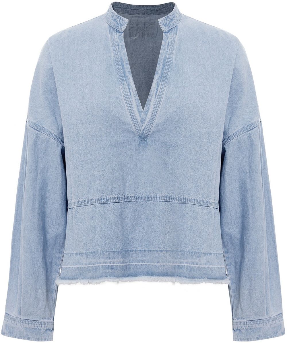 Imily Bela Blúzka  svetlomodrá