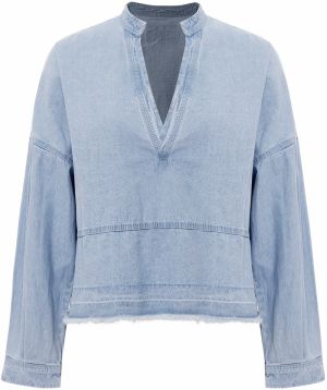 Imily Bela Blúzka  svetlomodrá