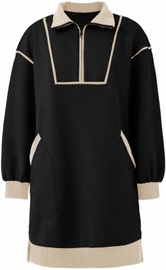 Imily Bela Šaty  béžová / čierna