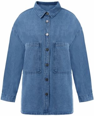 Imily Bela Prechodná bunda  modrá denim