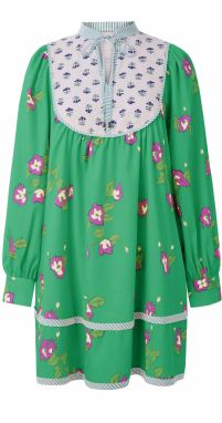 Imily Bela Šaty  svetlosivá / fuksia / biela