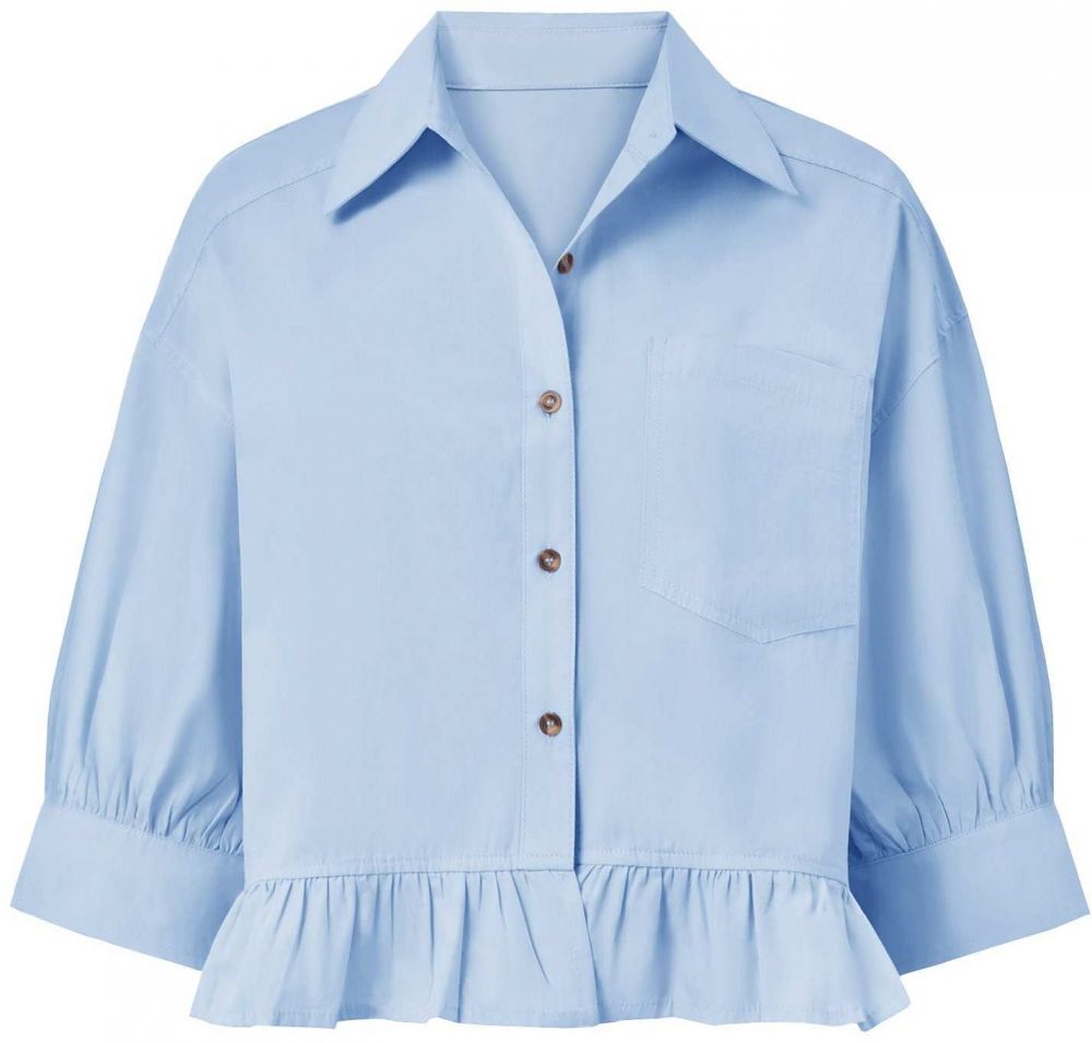 Imily Bela Blúzka  nebesky modrá