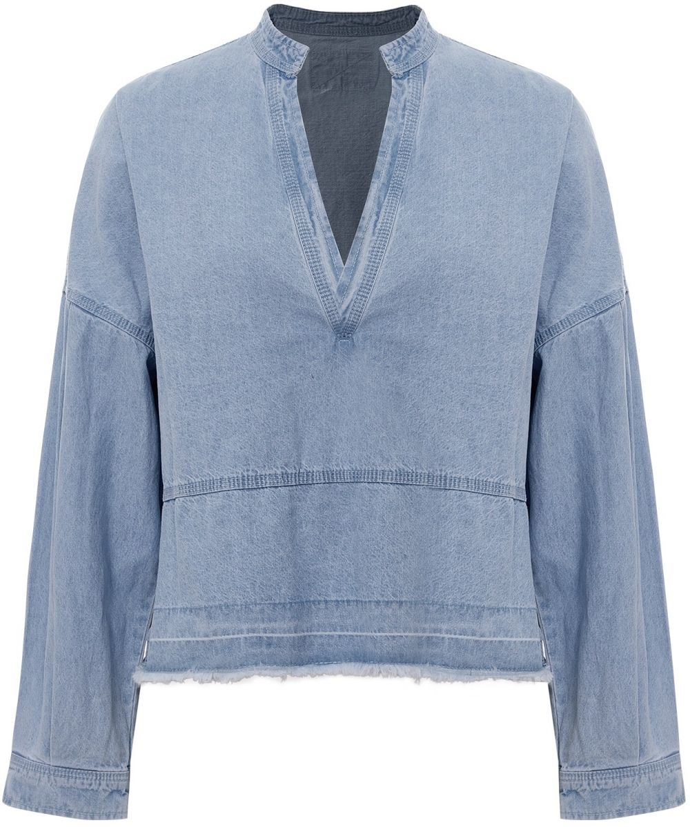 Imily Bela Blúzka  svetlomodrá