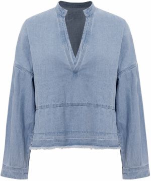 Imily Bela Blúzka  svetlomodrá