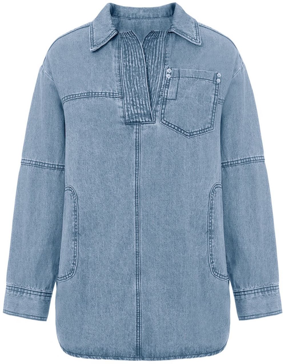 Imily Bela Blúzka  modrá denim