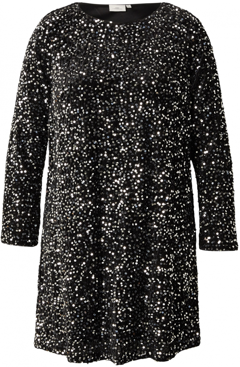 ONLY Carmakoma Kokteilové šaty 'CARDAIZA'  čierna / strieborná